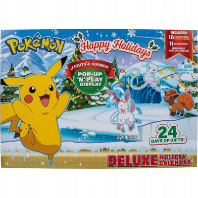 POKEMON KALENDARZ ADWENTOWY DELUXE ORYGI - widok 2 opakowania szczegoly zabawka kolekcja