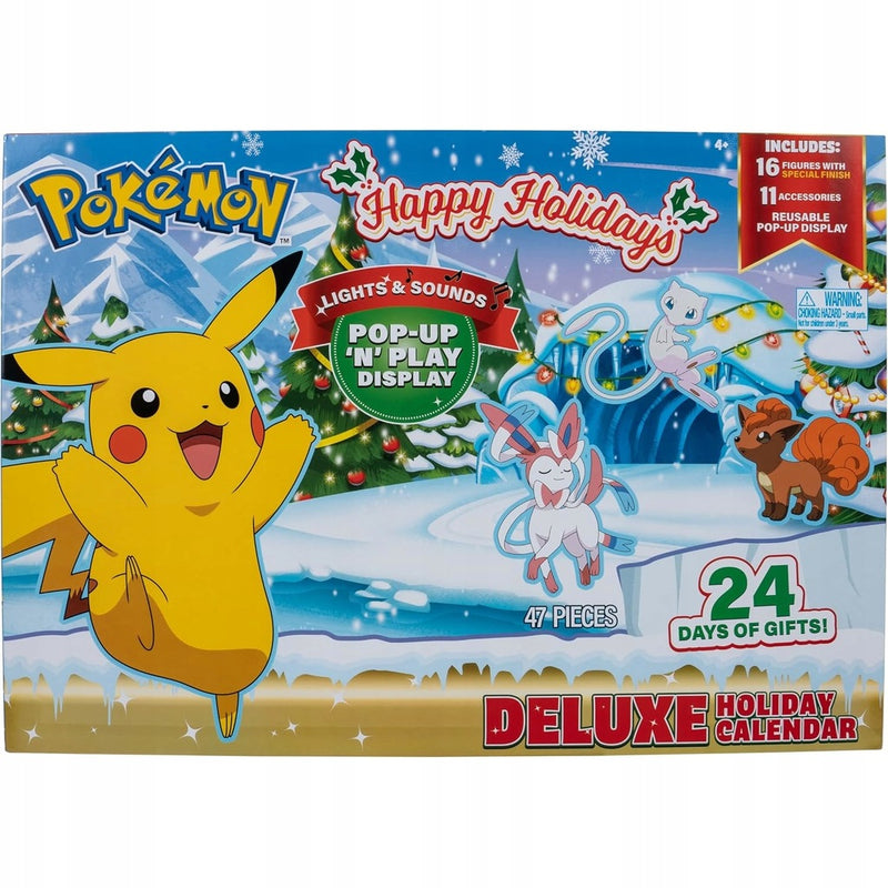 POKEMON KALENDARZ ADWENTOWY DELUXE ORYGI - widok 2 opakowania szczegoly zabawka kolekcja