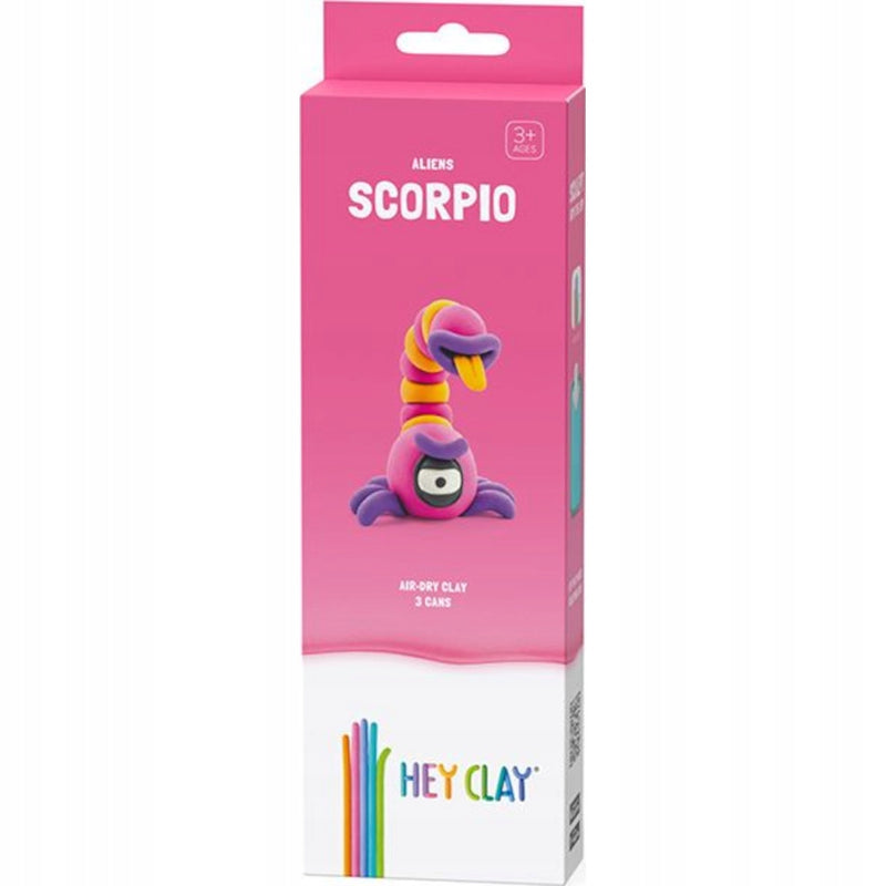 Zabawka HEY CLAY ALIENS SCORPIO 3 TUBKI - kolekcjonerska premium zabawki Aseo dla dzieci