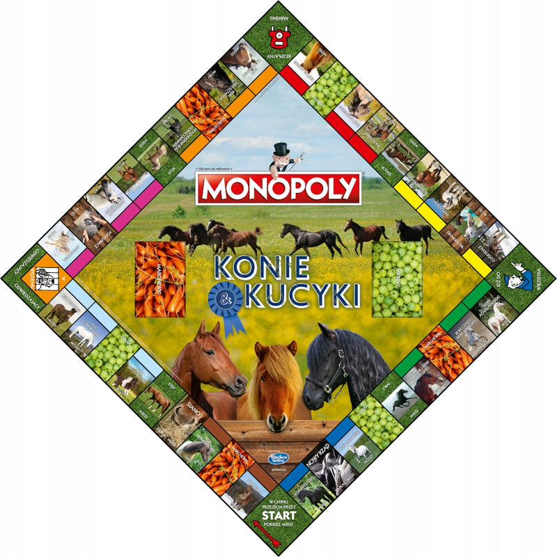MONOPOLY EDYCJA KONIE & KUCYKI GRA HASBR - widok 4 opakowania szczegoly zabawka kolekcja