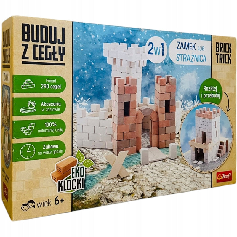 Zabawka BRICK TRICK 2W1 ZAMEK LUB STRAŻNICA BUDUJ Z CEGŁY  - kolekcjonerska premium zabawki Aseo dla dzieci