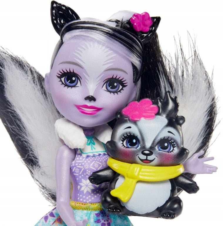 ENCHANTIMALS TOALETKA SAGE SKUNK + SKUNK - widok 4 opakowania szczegoly zabawka kolekcja