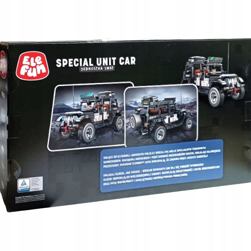 KLOCKI ELEFUN SPECIAL UNIT CAR JEDNOSTKA - widok 2 opakowania szczegoly zabawka kolekcja