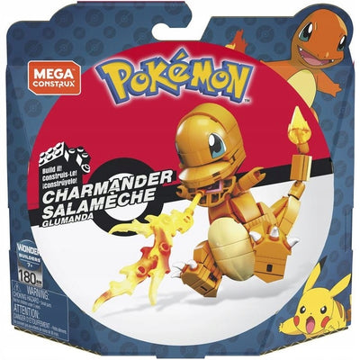 MEGA CONSTRUX POKEMON KLOCKI  CHARMANDER - widok 2 opakowania szczegoly zabawka kolekcja