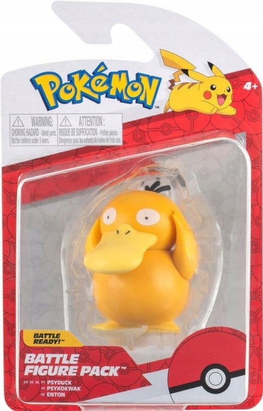Zabawka ORYGINALNA  POKEMON BATTLE FIGURE PSYDUCK - kolekcjonerska premium zabawki Aseo dla dzieci