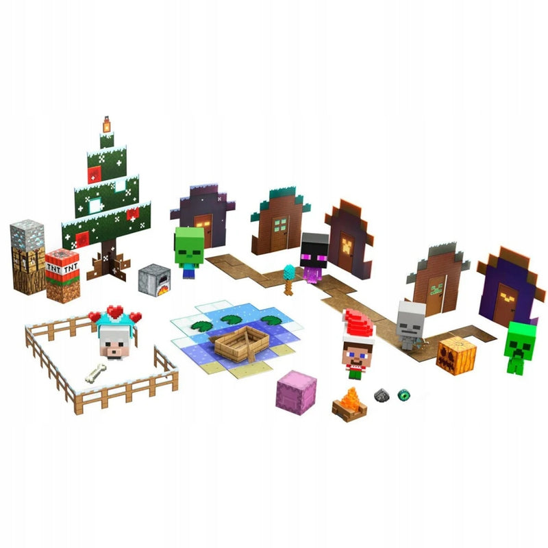 MINECRAFT KALENDARZ ADWENTOWY 2022 ZESTA - widok 6 opakowania szczegoly zabawka kolekcja