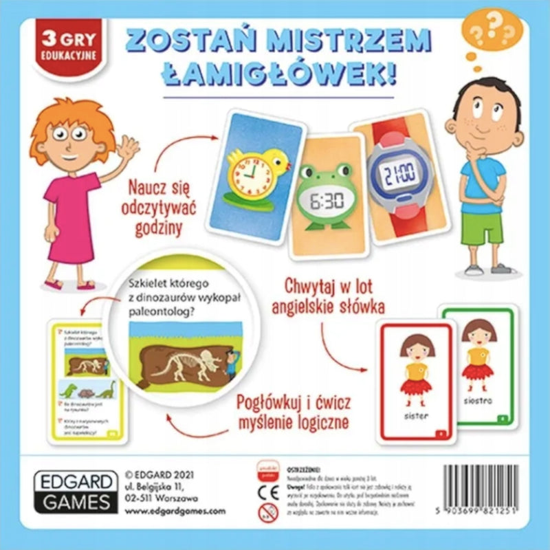 GRY I ZABAWY PRZEDSZKOLAKA GRA EDUKACYJN - widok 2 opakowania szczegoly zabawka kolekcja