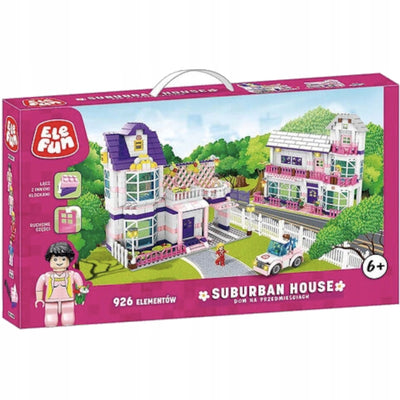 Zabawka KLOCKI ELEFUN SUBURBAN HOUSE DOM NA PRZEDMIEŚCIACH - kolekcjonerska premium zabawki Aseo dla dzieci