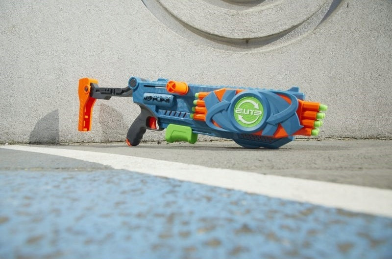 NERF ELITE 2.0 WYRZUTNIA FLIPSHOTS FLIP- - widok 4 opakowania szczegoly zabawka kolekcja