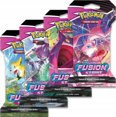 Zabawka POKEMON TCG FUSION STRIKE BOOSTER PACK 10 KART - kolekcjonerska premium zabawki Aseo dla dzieci