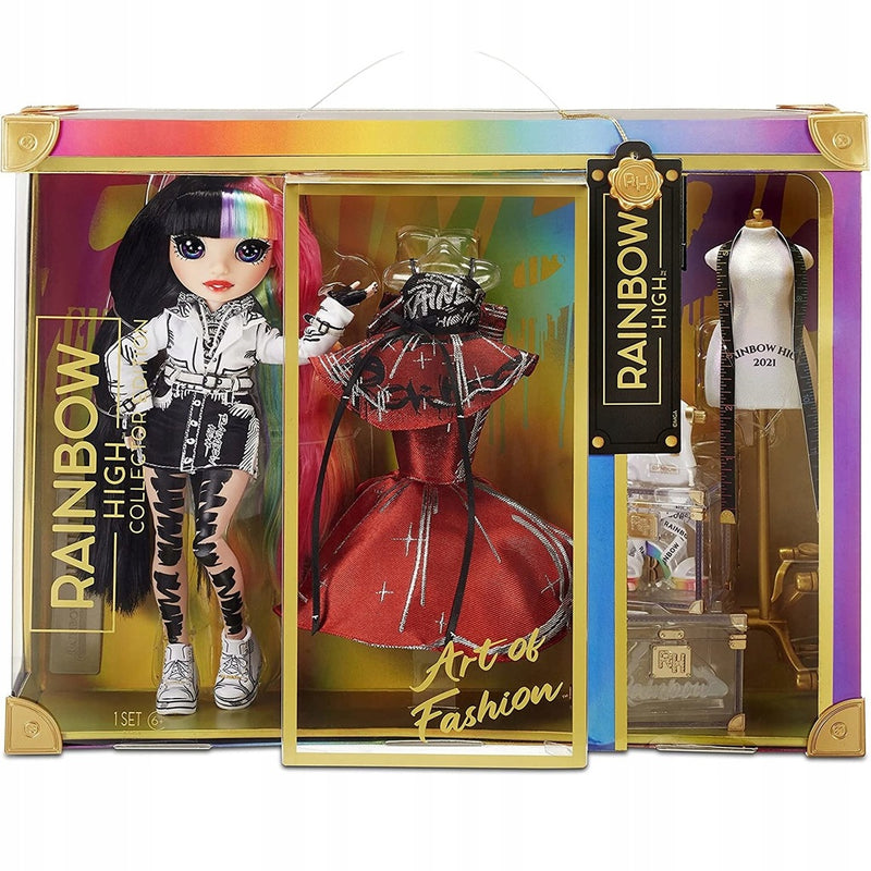 RAINBOW HIGH COLLECTOR DOLL LALKA JETT D - widok 2 opakowania szczegoly zabawka kolekcja