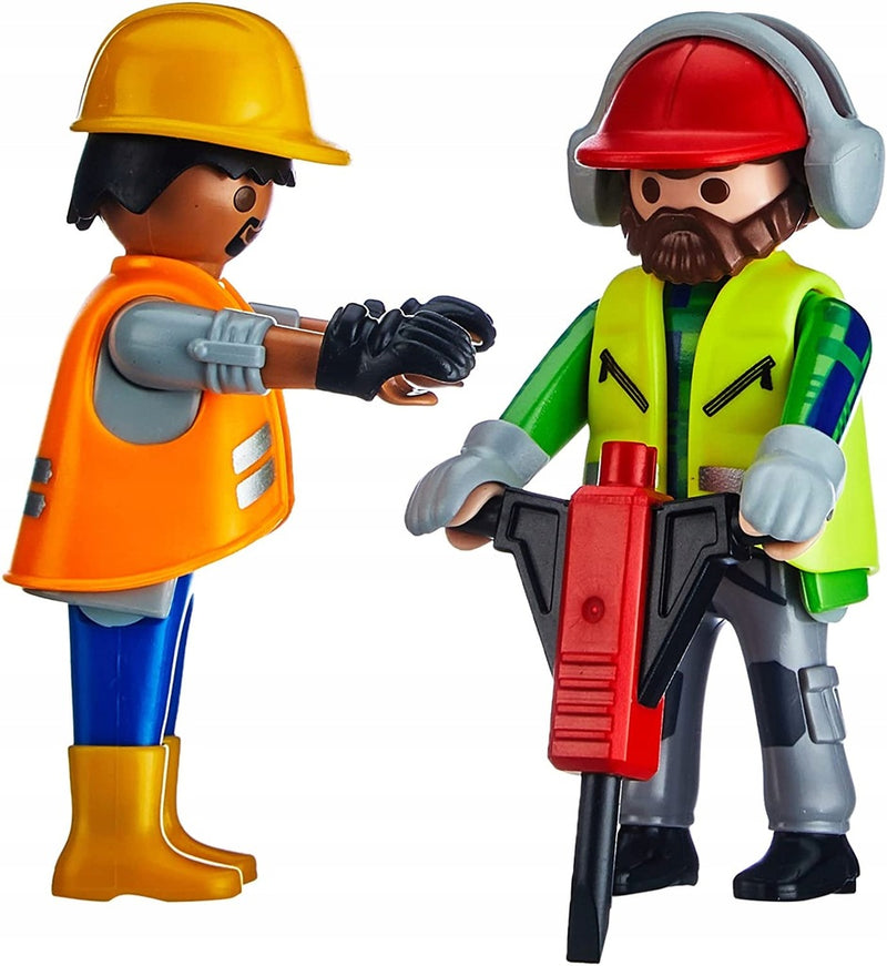 PLAYMOBIL FIGURKI 2-PAK PRACOWNICY BUDOW - widok 2 opakowania szczegoly zabawka kolekcja