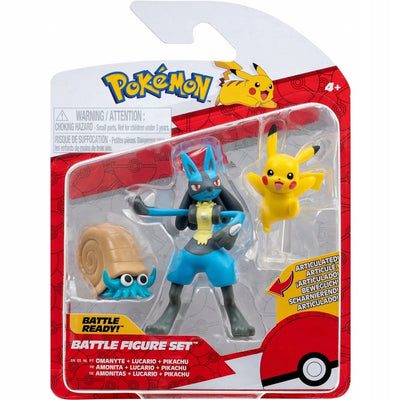 Zabawka POKEMON ORYGINALNE FIGURKI ZESTAW 3-PAK LUCARIO +  - kolekcjonerska premium zabawki Aseo dla dzieci