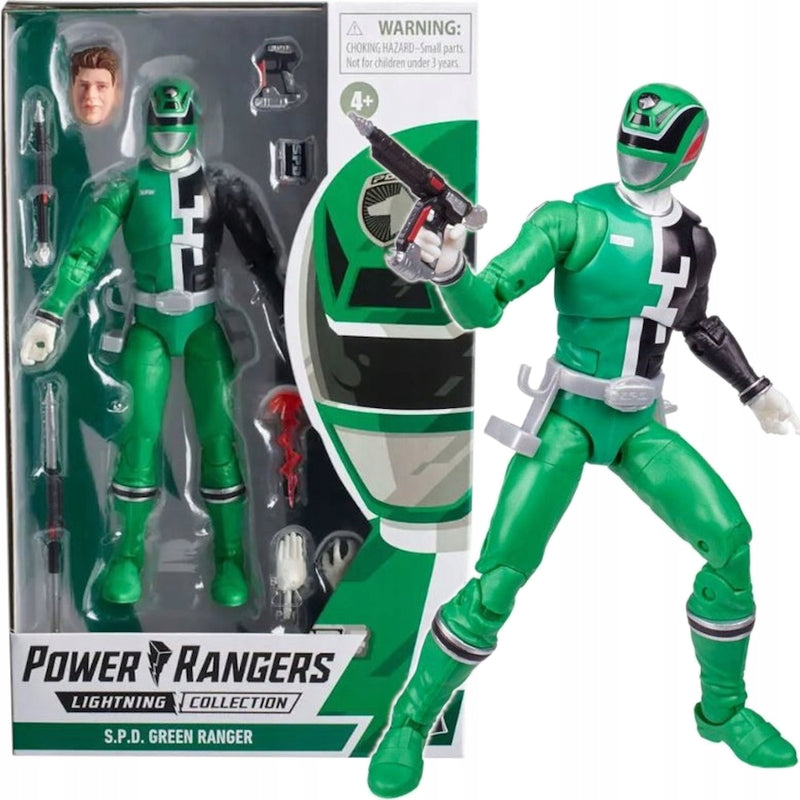 Zabawka POWER RANGERS S.P.D. GREEN ZIELONY RANGER HASBRO - kolekcjonerska premium zabawki Aseo dla dzieci