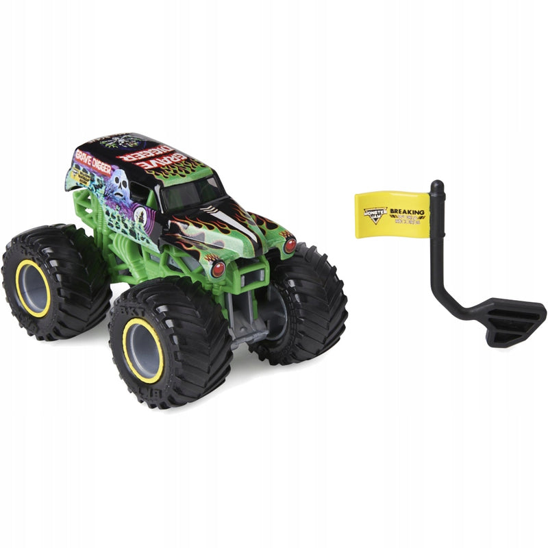 MONSTER JAM TRUCK AUTO TERENOWE BREAKING - widok 3 opakowania szczegoly zabawka kolekcja