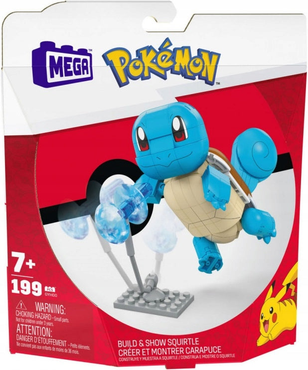 MEGA CONSTRUX POKEMON KLOCKI  SQUIRTLE - widok 2 opakowania szczegoly zabawka kolekcja