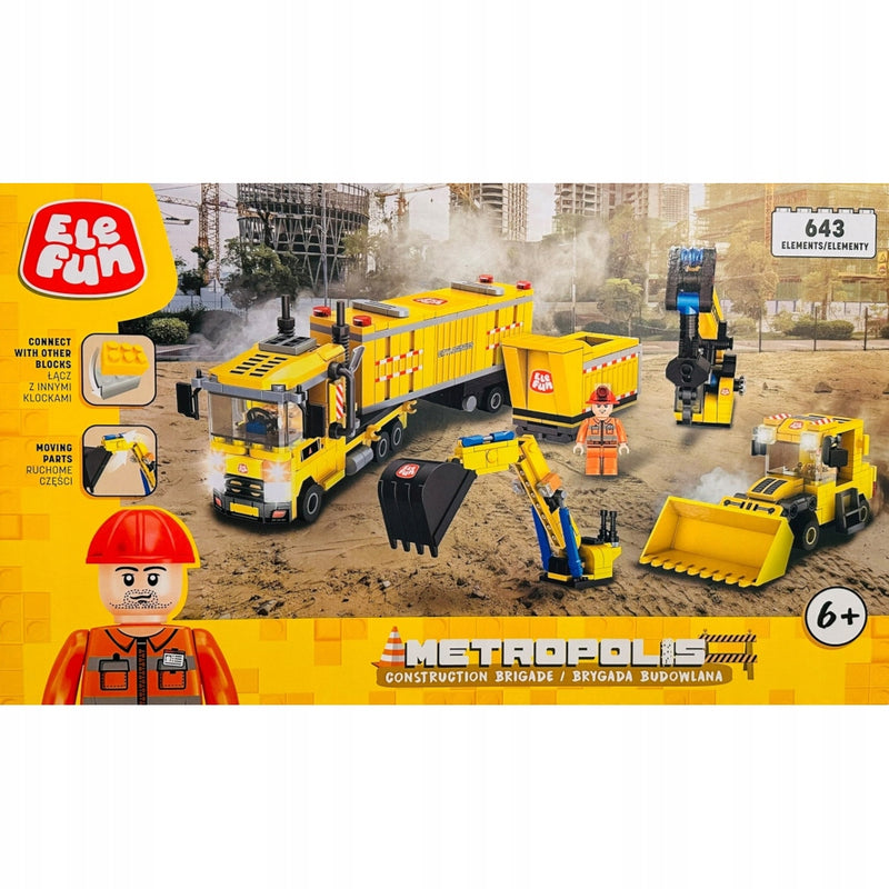 KLOCKI ELEFUN METROPOLIS CONSTRUCTION BR - widok 3 opakowania szczegoly zabawka kolekcja