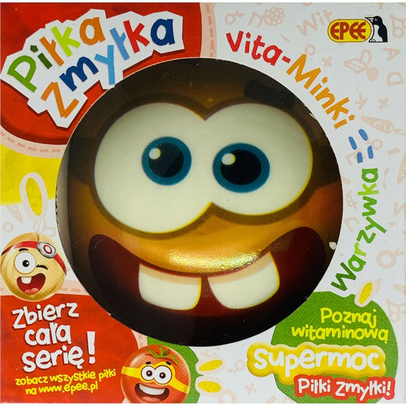 Zabawka PIŁKA ZMYŁKA VITA-MINKI WARZYWKA EPEE ZIEMNIAK MOC - kolekcjonerska premium zabawki Aseo dla dzieci