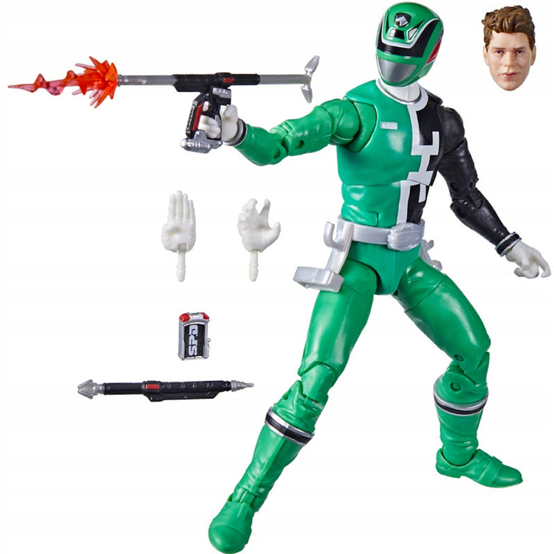 POWER RANGERS S.P.D. GREEN ZIELONY RANGE - widok 3 opakowania szczegoly zabawka kolekcja