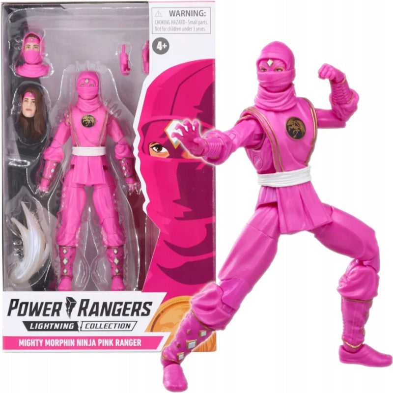 Zabawka POWER RANGERS MIGHTY MORPHIN NINJA RÓŻOWY RANGER - kolekcjonerska premium zabawki Aseo dla dzieci