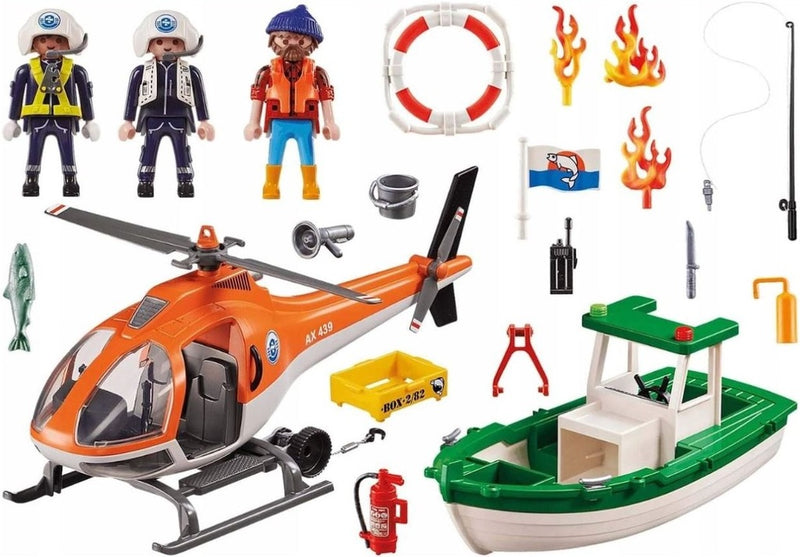 PLAYMOBIL RESCUE ACTION AKCJA RATUNKOWA  - widok 2 opakowania szczegoly zabawka kolekcja