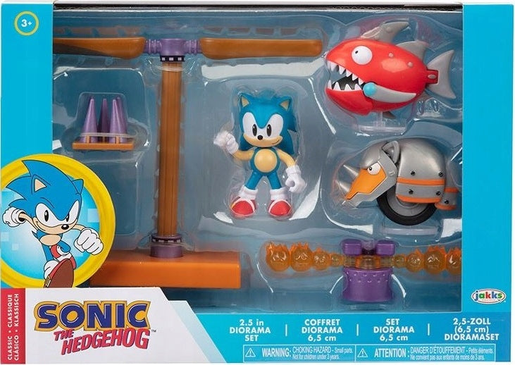 Zabawka SONIC ZESTAW DIORAMA FLYING BATTERY ZONE JAKKS - kolekcjonerska premium zabawki Aseo dla dzieci