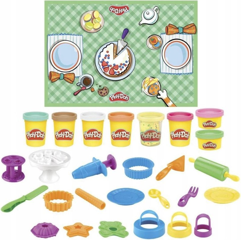PLAY-DOH SWEET CAKES ZESTAW SŁODKICH CIA - widok 2 opakowania szczegoly zabawka kolekcja