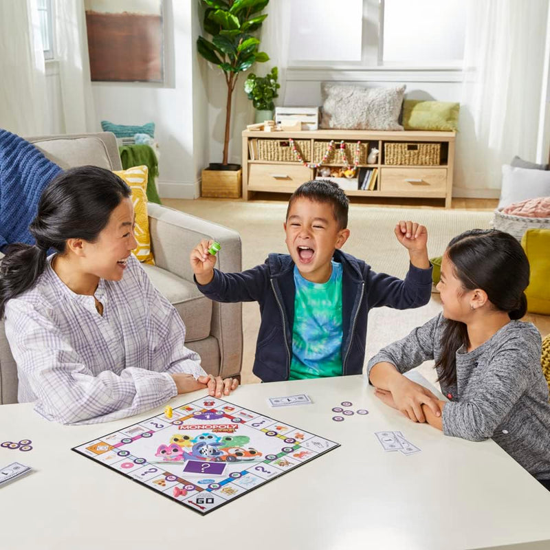 MONOPOLY JUNIOR 2w1 GRA PLANSZOWA DLA DZ - widok 2 opakowania Hasbro szczegoly kolekcja