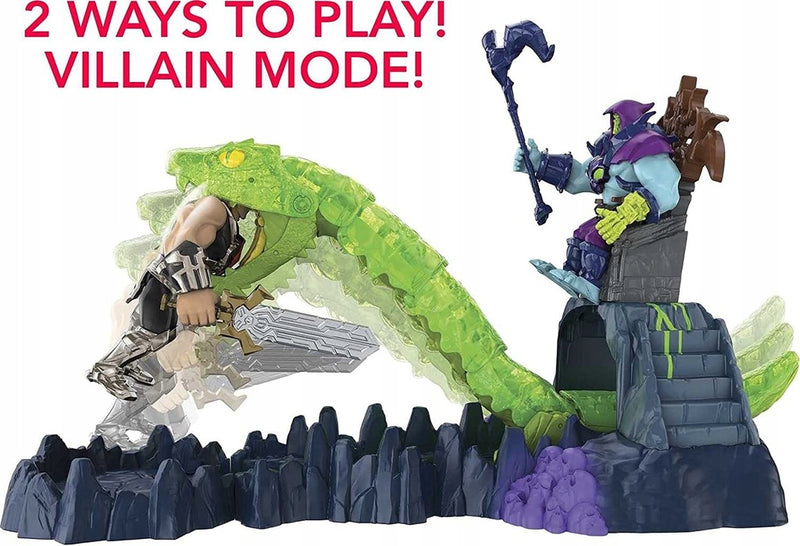 HE-MAN ZESTAW ATAKUJĄCY WĄŻ CHAOS SNAKE  - widok 5 opakowania szczegoly zabawka kolekcja