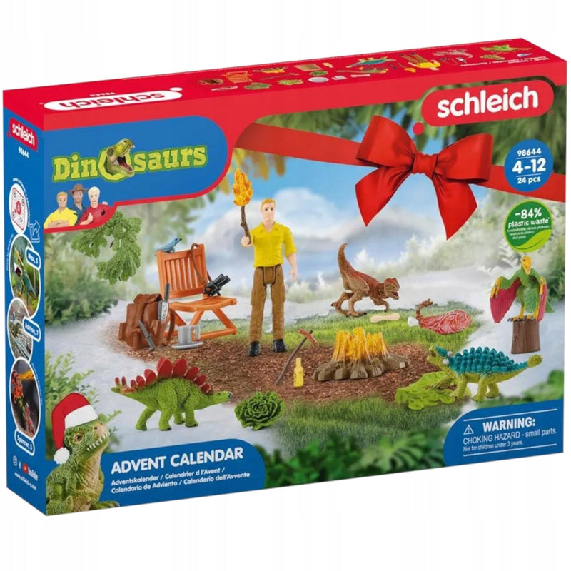 SCHLEICH DONOSAURS KALENDARZ ADWENTOWY 2 - widok 2 opakowania szczegoly zabawka kolekcja