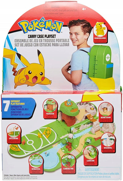 POKEMON PLECAK PLANSZA DO ZABAWY +  PIKA - widok 2 opakowania szczegoly zabawka kolekcja
