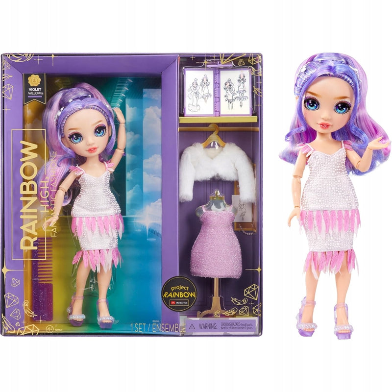 Zabawka RAINBOW HIGH FANTASTIC FASHION LALKA VIOLET WILLOW - kolekcjonerska premium zabawki Aseo dla dzieci