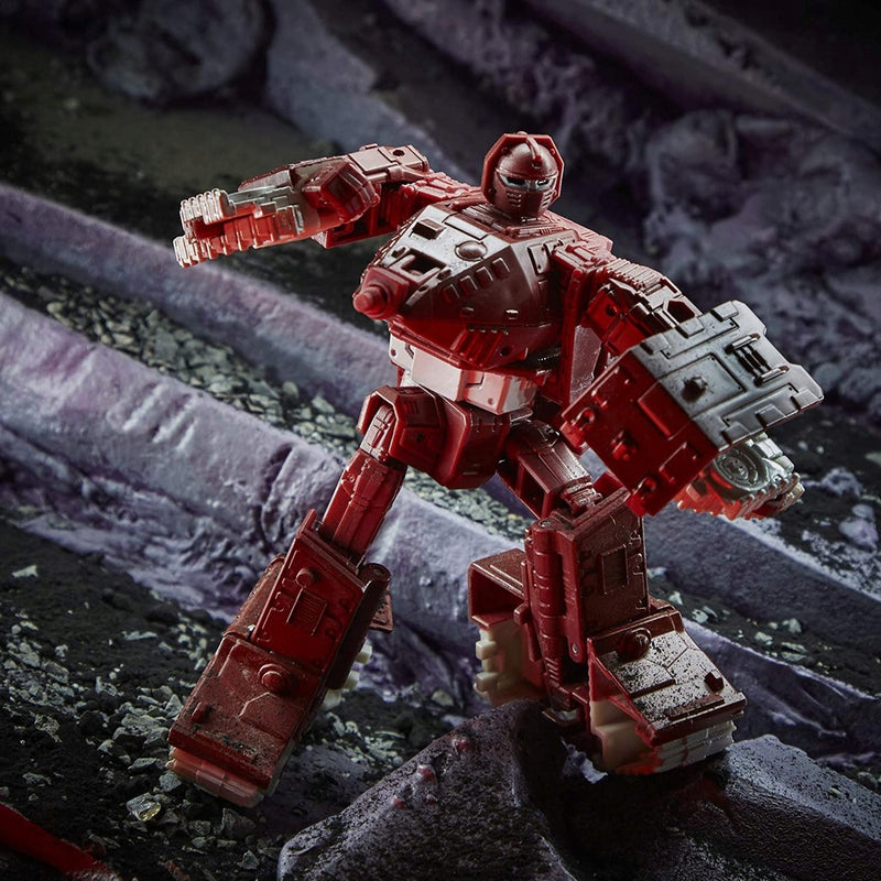 TRANSFORMERS KINGDOM WAR AUTOBOT CZOŁG W - widok 9 opakowania szczegoly zabawka kolekcja