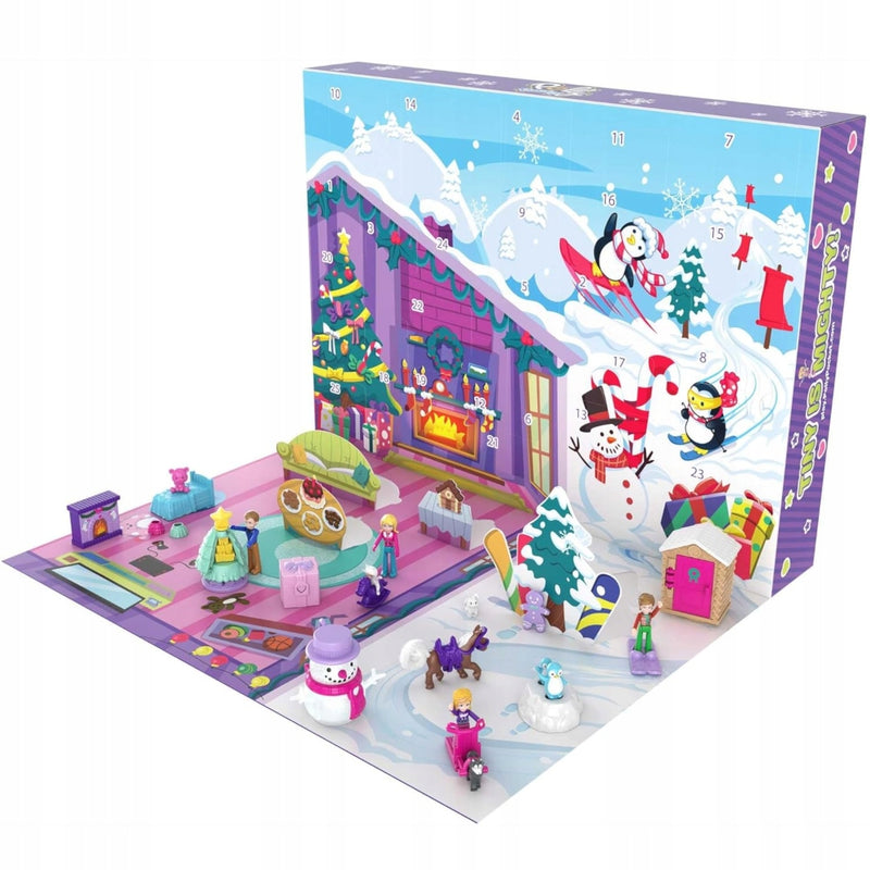 Zabawka KALENDARZ ADWENTOWY POLLY POCKET Z 25 NIESPODZIANK - kolekcjonerska premium zabawki Aseo dla dzieci