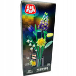 Zabawka KLOCKI ELEFUN FLOWERS KWIATOWY BUKIET 3D 1672 - kolekcjonerska premium zabawki Aseo dla dzieci