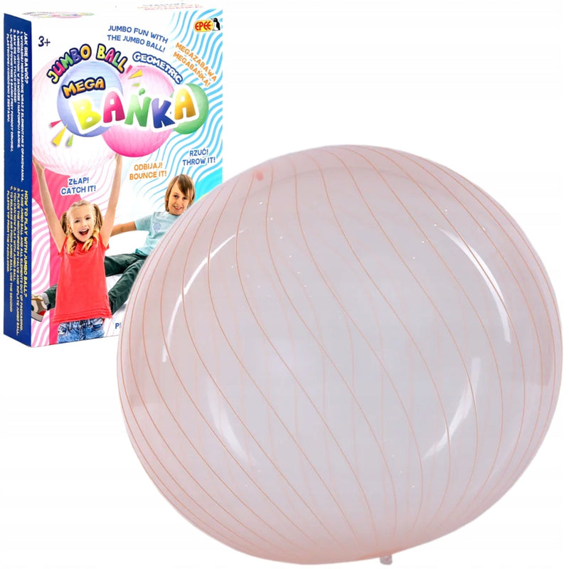 Zabawka MEGA BAŃKA GEOMETRIC JUMBO BALL POMARAŃCZOWA 80cm - kolekcjonerska premium zabawki Aseo dla dzieci