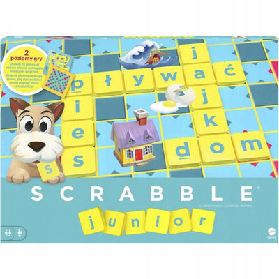 Zabawka SCRABBLE JUNIOR GRA RODZINNA MATTEL - kolekcjonerska premium zabawki Aseo dla dzieci