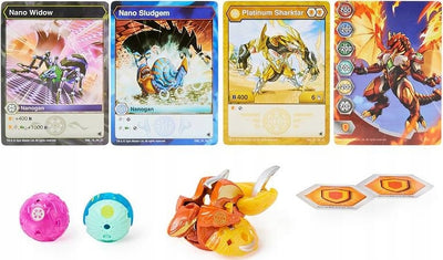 BAKUGAN EVOLUTIONS PLATINUM METAL SHARKT - widok 2 opakowania szczegoly zabawka kolekcja