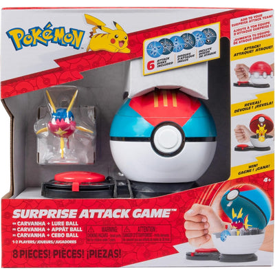 Pokemon Surprise Attack Game Gra Jazwares Figurka Carvanha + Lure Ball