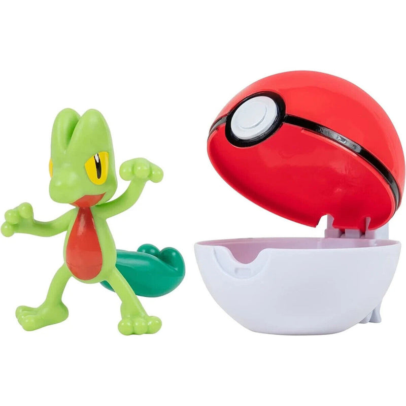 POKEMON CLIP 'N' GO  TREECKO + POKE BALL - widok 2 opakowania szczegoly zabawka kolekcja