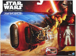 STAR WARS JEDI REY'S SPEEDER + REY JAKKU - widok 2 opakowania szczegoly zabawka kolekcja