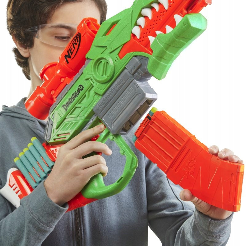 NERF DINOSQUAD WYRZUTNIA REX-RAMPAGE + S - widok 6 opakowania szczegoly zabawka kolekcja