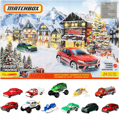 Zabawka MATCHBOX KALENDARZ ADWENTOWY 24 NIESPODZIANKI 11 A - kolekcjonerska premium zabawki Aseo dla dzieci