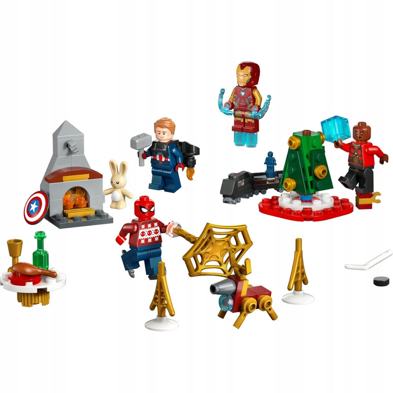 LEGO MARVEL AVENGERS - KALENDARZ ADWENTO - widok 2 opakowania szczegoly zabawka kolekcja