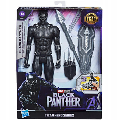 Zabawka MARVEL TITAN HERO SERIES BLACK PANTHER + BROŃ - kolekcjonerska premium zabawki Aseo dla dzieci