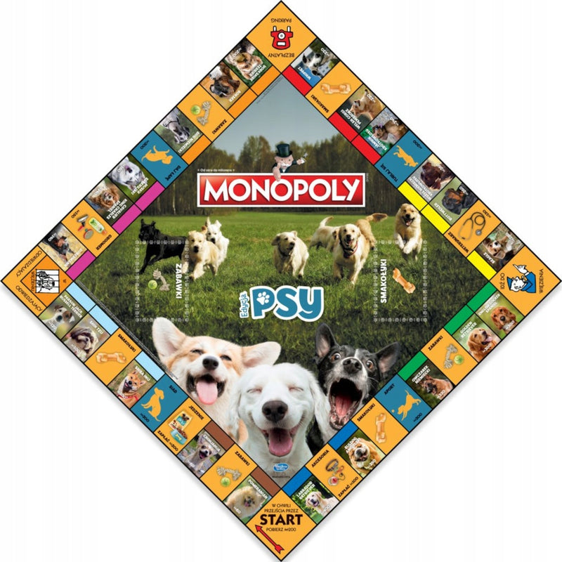 MONOPOLY EDYCJA PSY GRA HASBRO - widok 2 opakowania szczegoly zabawka kolekcja collectible