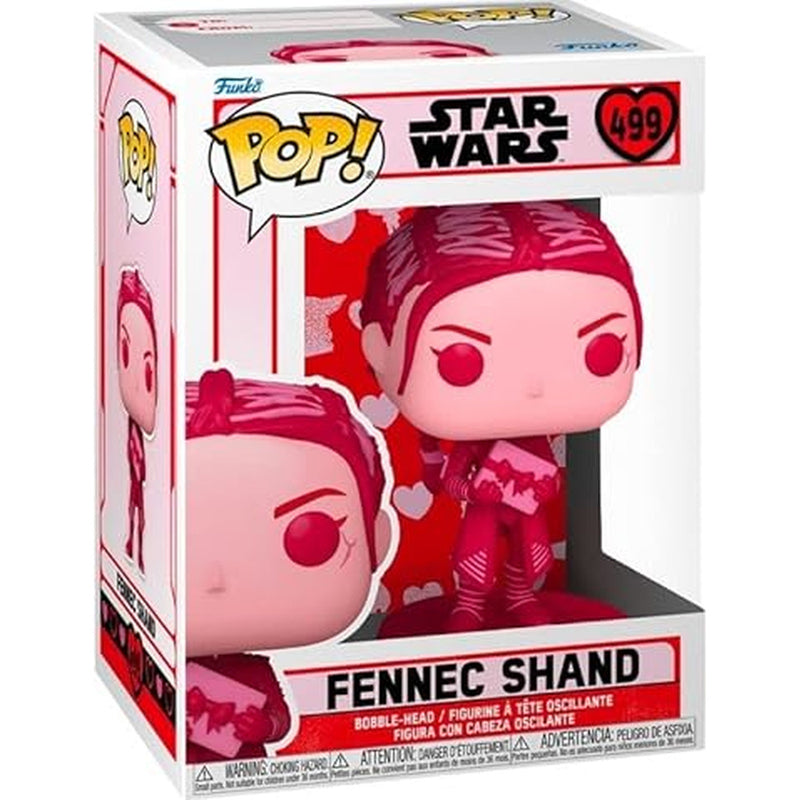 Figurka Funko POP Fennec Shand - Star Wars Valentine Bobble-Head - limitowana edycja świąteczna Mandalorian