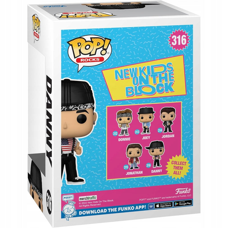 Funko POP ROCKS NEW KIDS ON THE BLOCK VINYL FIGURE - widok 2 tyl opakowania box back kolekcjonerska