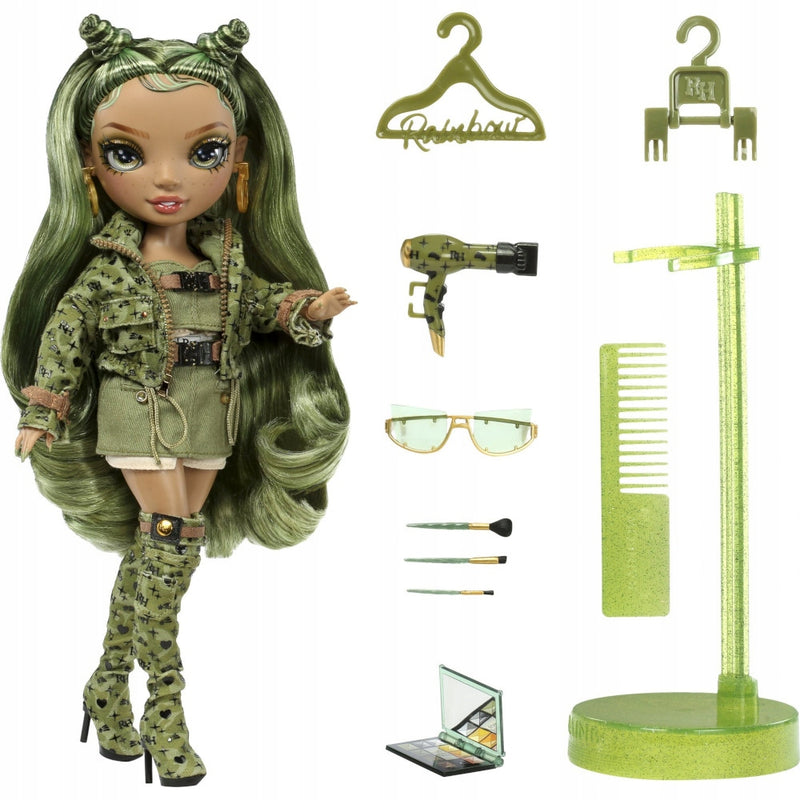 RAINBOW HIGH SERIA 5 LALKA OLIVIA WOODS - widok 2 opakowania szczegoly zabawka kolekcja