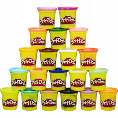 PLAY-DOH CIASTOLINA HASBRO ZESTAW 20 KOL - widok 2 opakowania szczegoly zabawka kolekcja